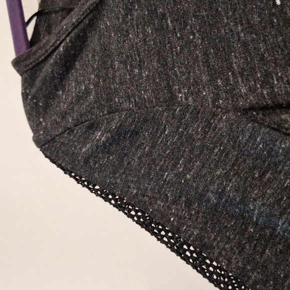 Harley-Davidson Charcoal Long Sleeve Tee Foxy W/ Fishnet Size M - Picture 3 of 11